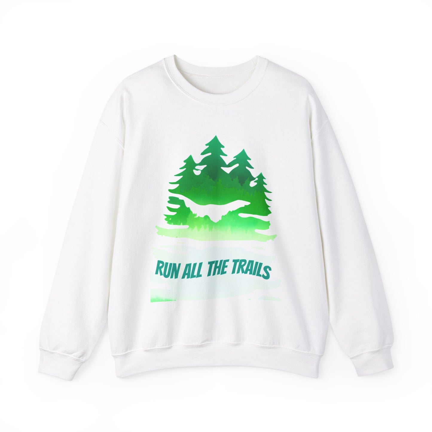 Run All the Trails Unisex Heavy Blend Crewneck Sweatshirt / Trail Running Sweatshirt / Running Sweatshirt