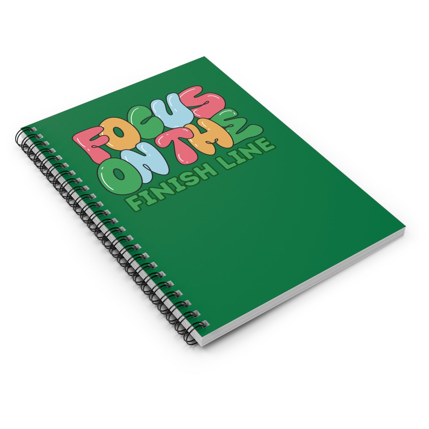 Focus on the Finish Line Spiral Notebook - Ruled Line / Notebook for Runners