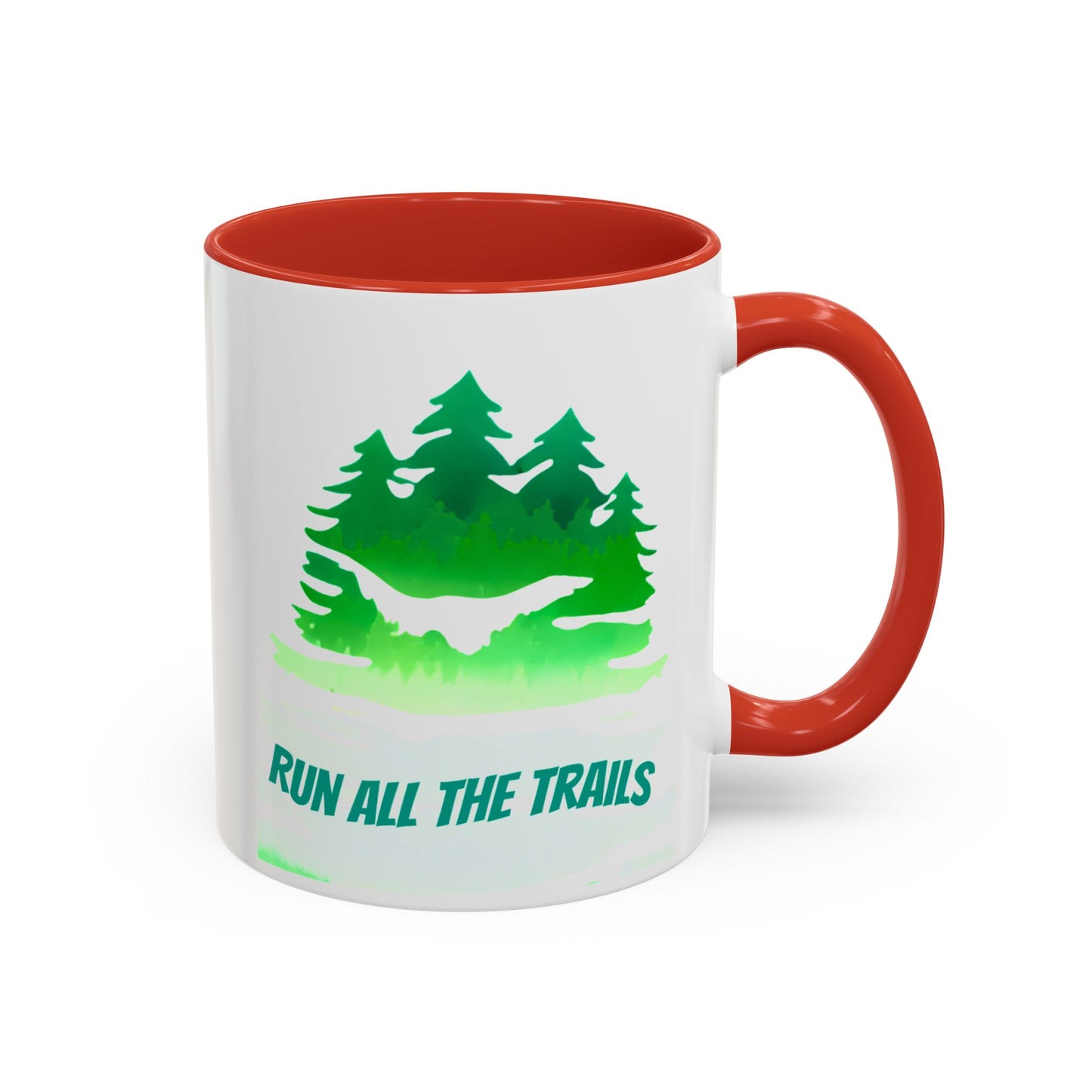 Run All the Trails 11 ounce Mug / Nature Lover's Accent Coffee Mug