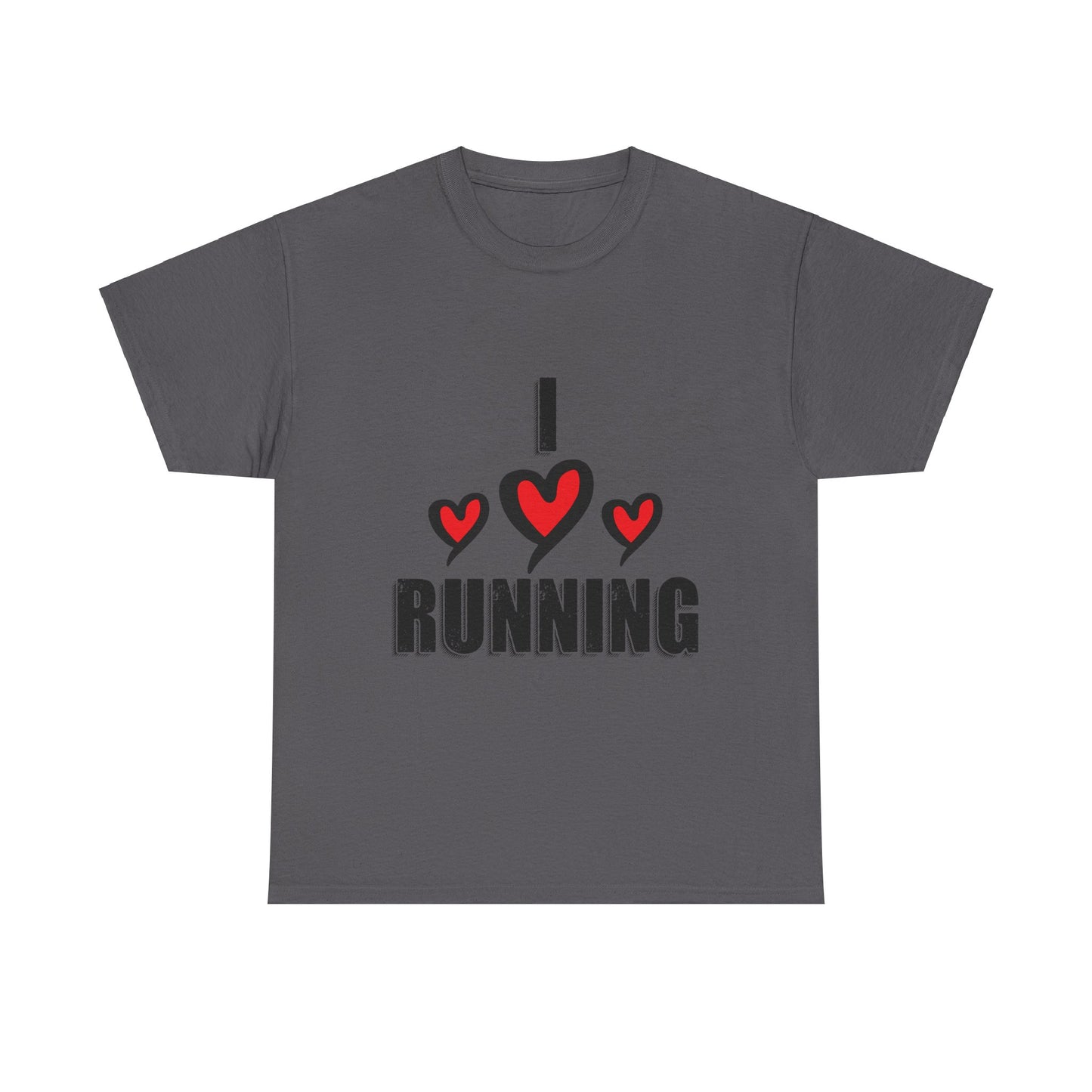 I Love Running Unisex Heavy Cotton Tee / Perfect T-Shirt for Runners & Fitness Enthusiasts