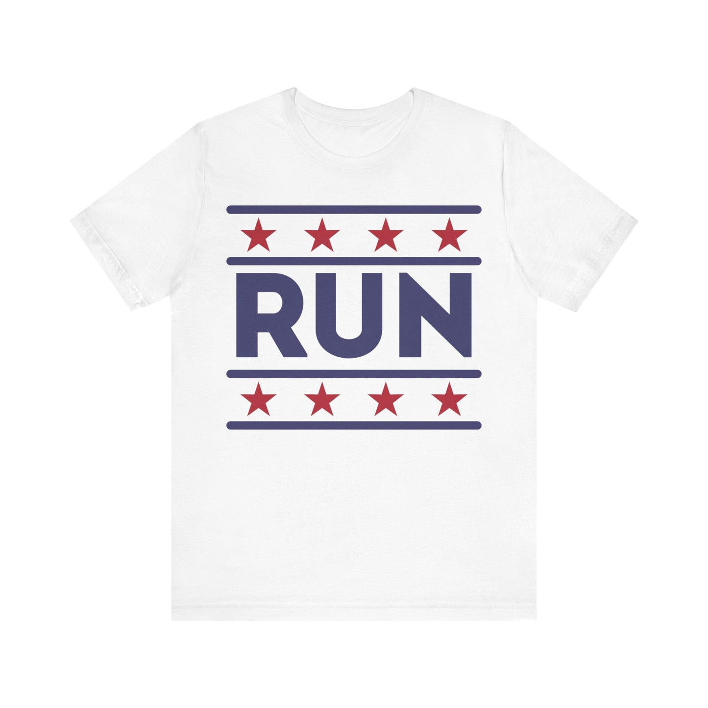 ontherun Run Unisex Jersey Short Sleeve Tee / Patriotic Short Sleeve T-Shirt / 4th of July T-Shirt / Running T-Shirt