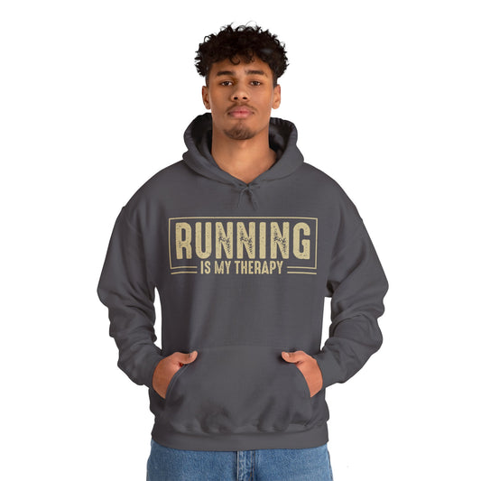 Running is My Therapy Hooded Sweatshirt / Running Hooded Sweatshirt