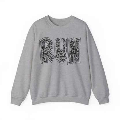 Run Unisex Heavy Blend Crewneck Sweatshirt / Running Sweatshirt