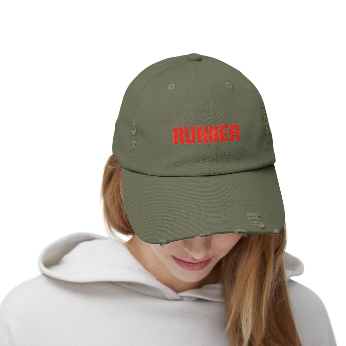 Runner Unisex Distressed Cap / ontherun Runner Cap