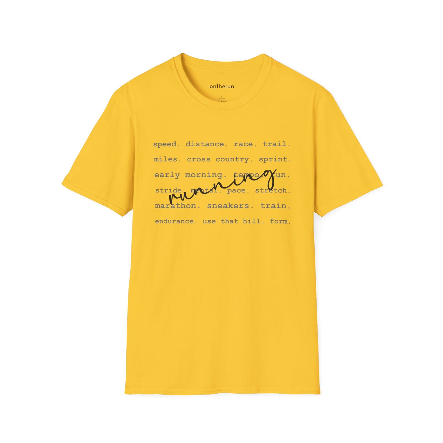 Running Unisex Softstyle T-Shirt / Running Words T-Shirt