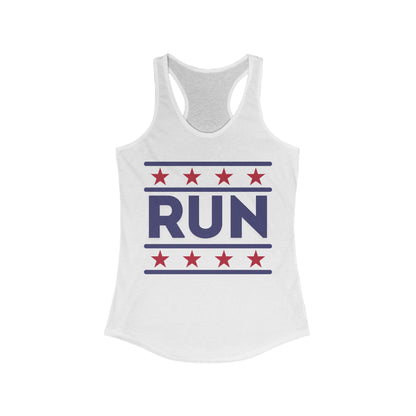 ontherun Run Women's Ideal Racerback Tank / Patriotic Racerback Tank / 4th of July Women's Tank / Running Tank