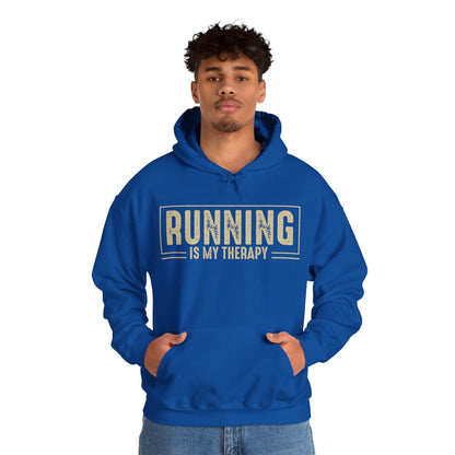 Running is My Therapy Hooded Sweatshirt / Running Hooded Sweatshirt