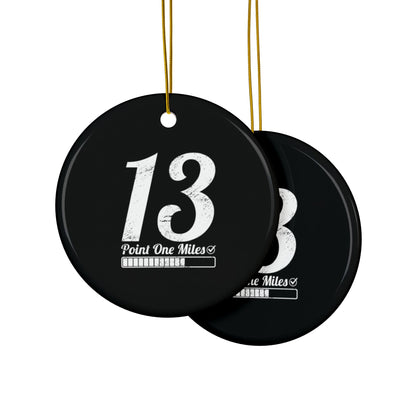 13.1 Ceramic Ornament for Runners / Gifts for Runners / Half Marathon Ornament / Race Distance Ornament