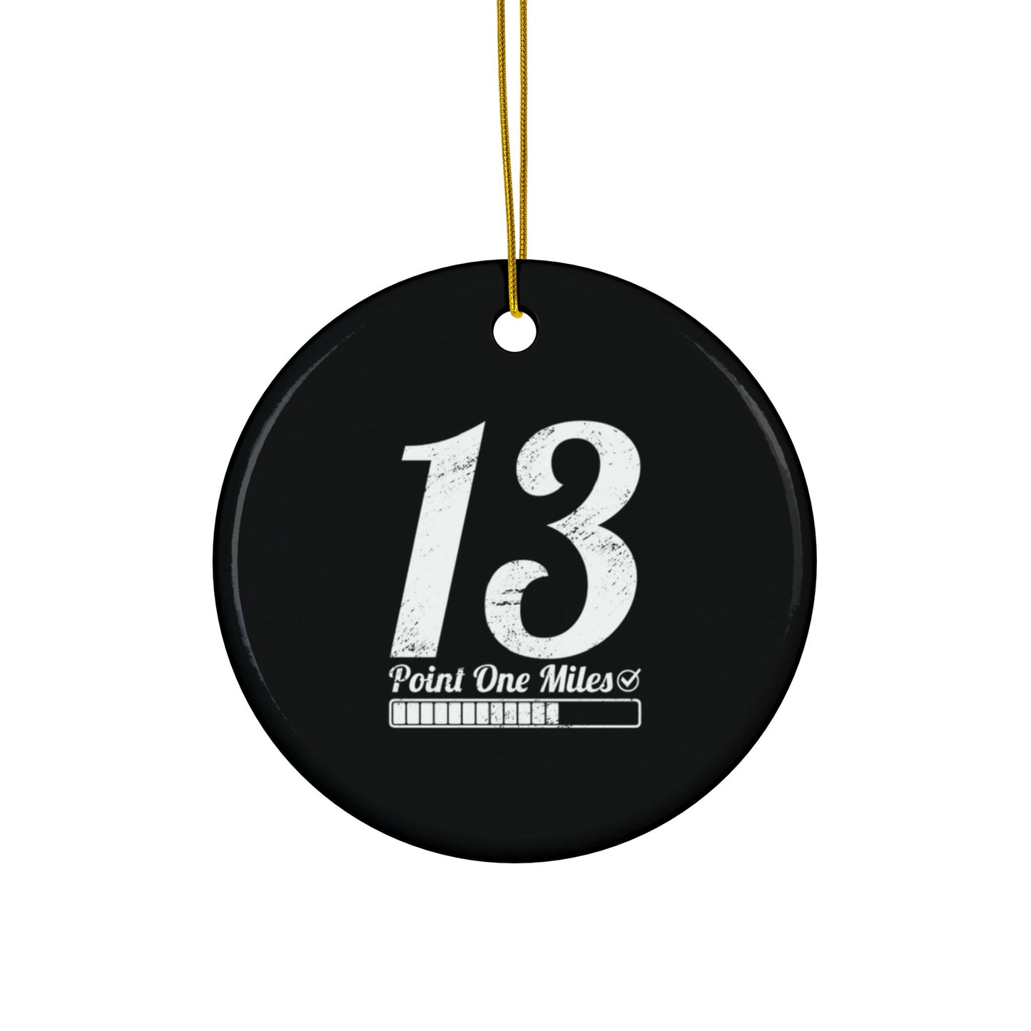 13.1 Ceramic Ornament for Runners / Gifts for Runners / Half Marathon Ornament / Race Distance Ornament