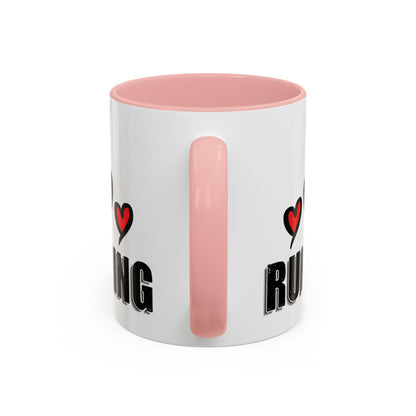 I Love Running Accent Coffee Mug / Perfect Gift for Runners / 11 oz. Mug for Runners