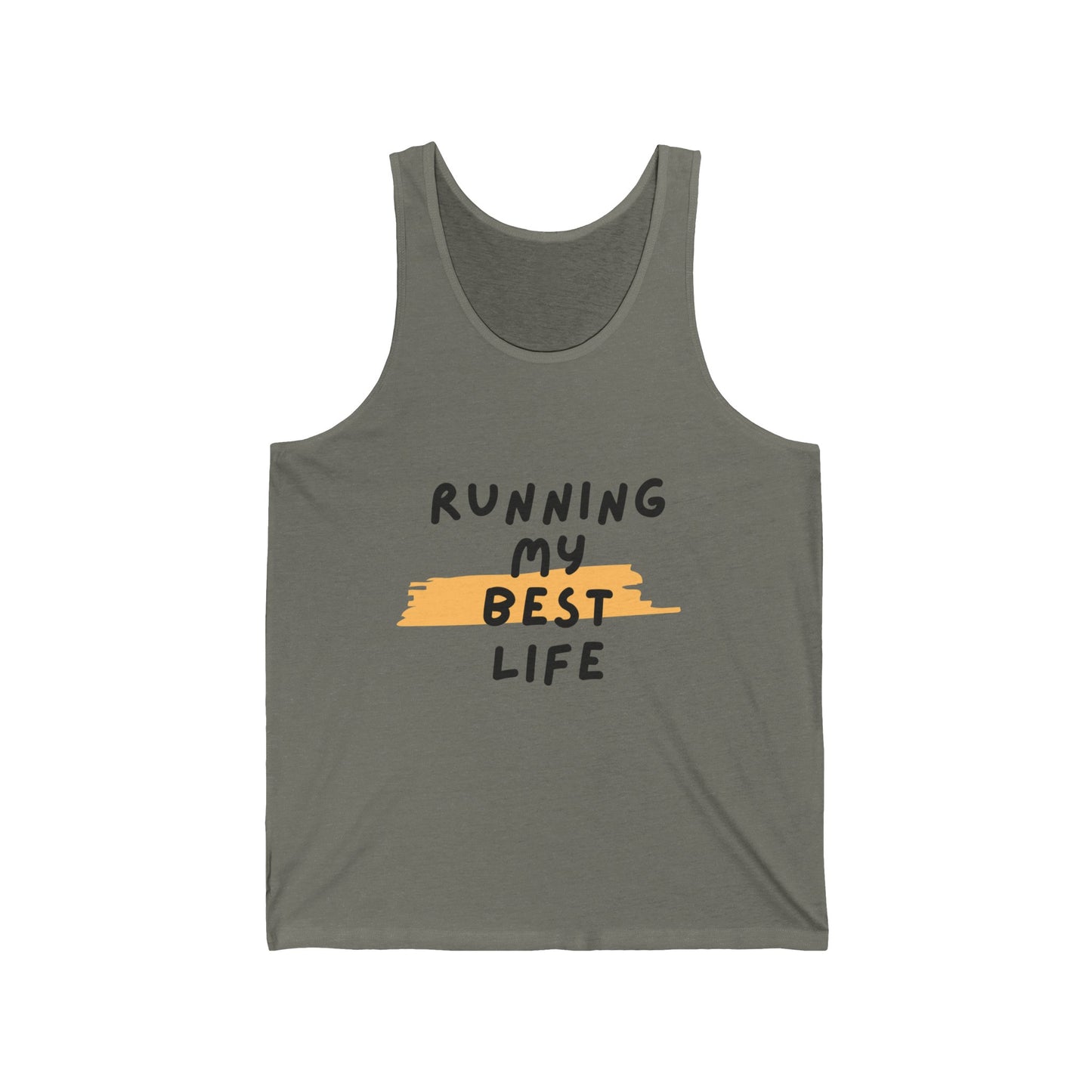 Running My Best Life Unisex Jersey Tank / Unisex Running Tank