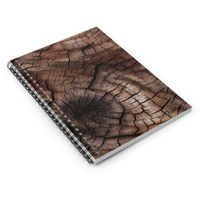 Rustic Bark Spiral Notebook / Ruled Lines for Nature Lovers / Journal for Trail Runners