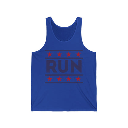 ontherun Run Unisex Jersey Tank / Patriotic Unisex Jersey Tank / 4th of July Tank / Running Tank