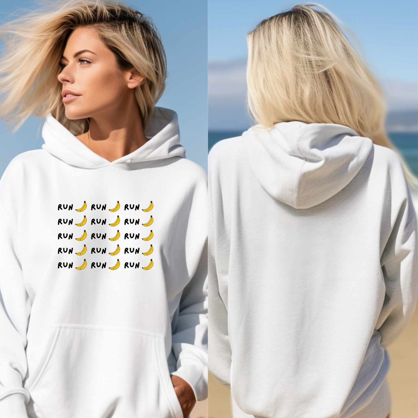 Run Banana Hoodie / Motivational Running Hoodie