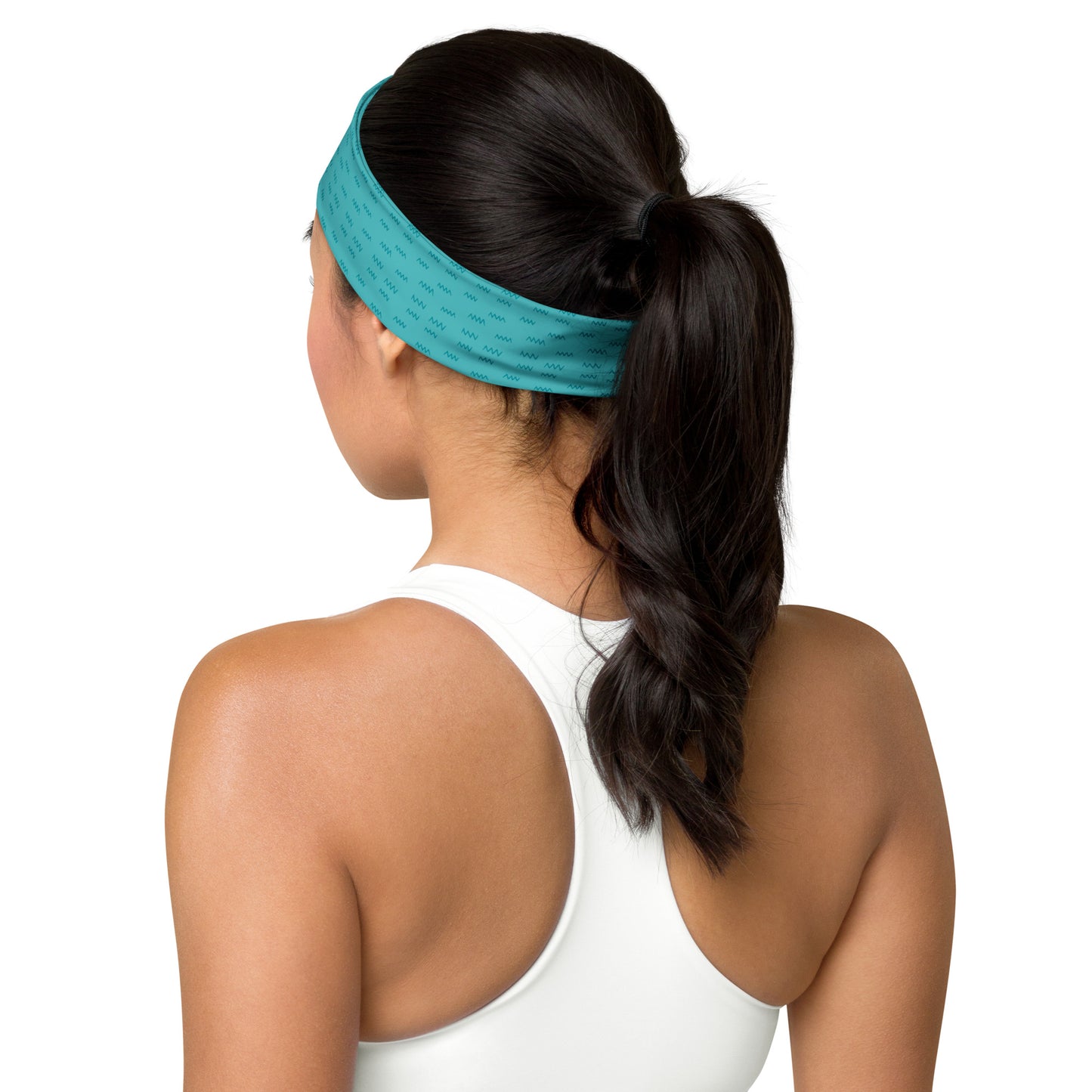 ontherun Headband / Running Headband / Aqua Print