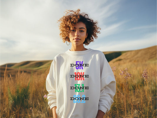 Done Unisex Garment-Dyed Long Sleeve T-Shirt / Running Long Sleeve T-Shirt