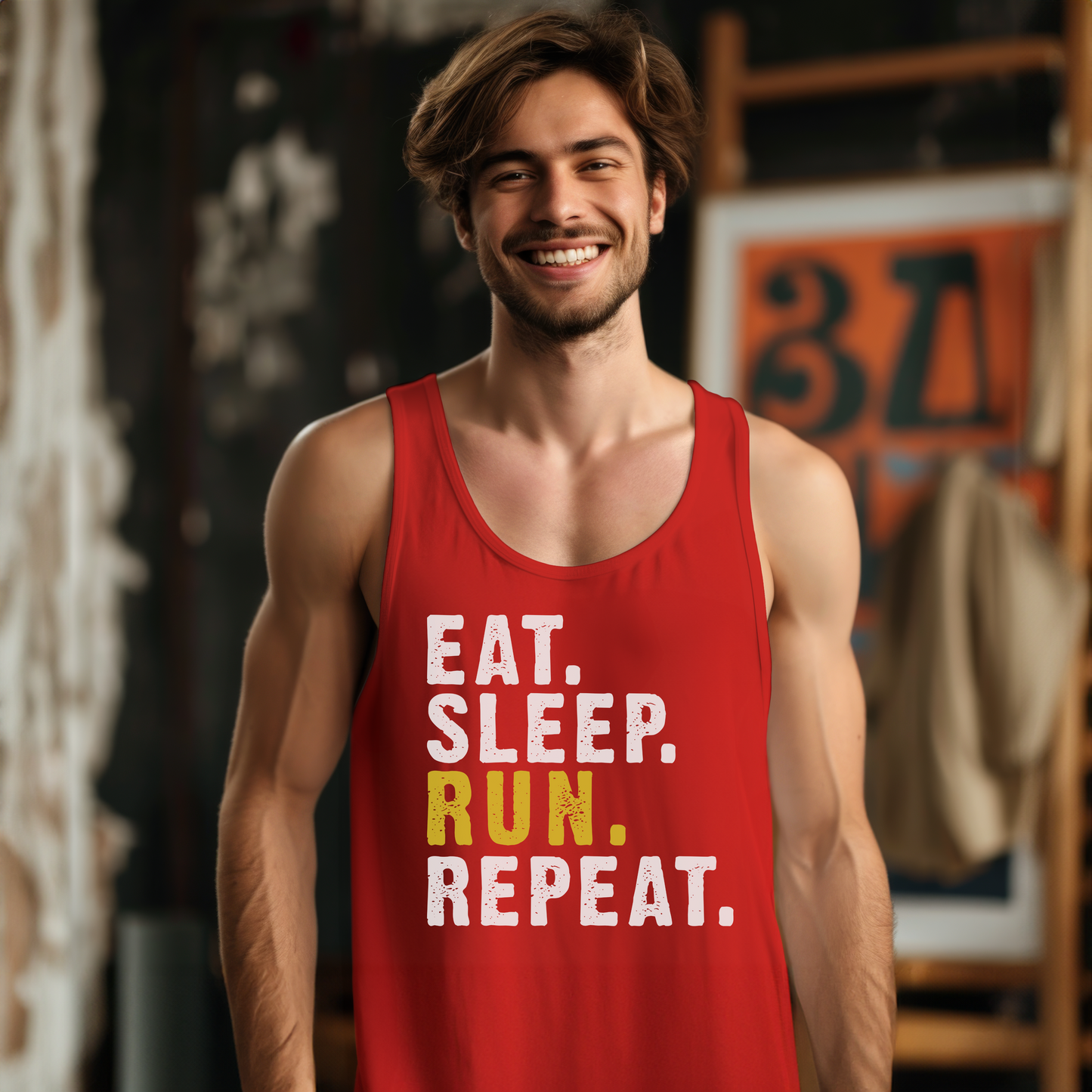 Eat Sleep Run Repeat Unisex Jersey Tank / Running Tank