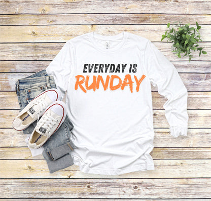 Every Day is Runday Unisex Jersey Long Sleeve Tee / Running Long Sleeve T-Shirt