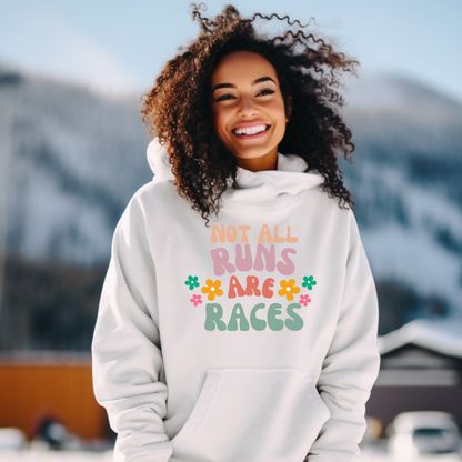 Not All Runs Are Races Unisex Heavy Blend Hooded Sweatshirt / Cozy & Motivational Hoodie for Runners