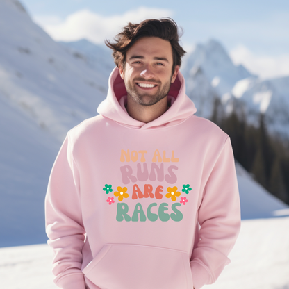 Not All Runs Are Races Unisex Heavy Blend Hooded Sweatshirt / Cozy & Motivational Hoodie for Runners