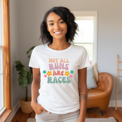 Not All Runs Are Races Unisex Garment-Dyed T-Shirt / Running T-Shirt