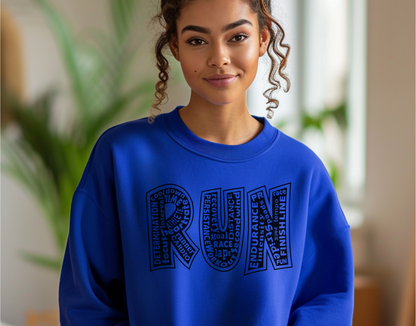 Run Unisex Heavy Blend Crewneck Sweatshirt / Running Sweatshirt