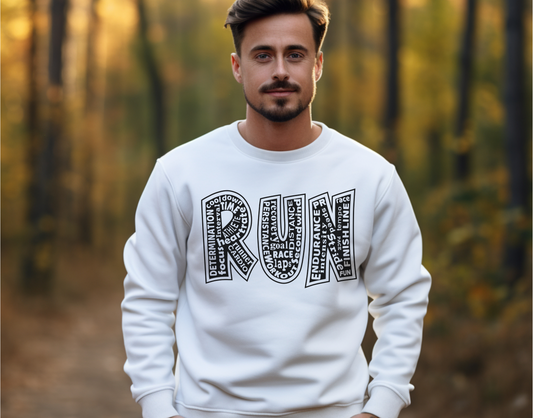 Run Unisex Heavy Blend Crewneck Sweatshirt / Running Sweatshirt