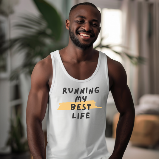 Running My Best Life Unisex Jersey Tank / Unisex Running Tank