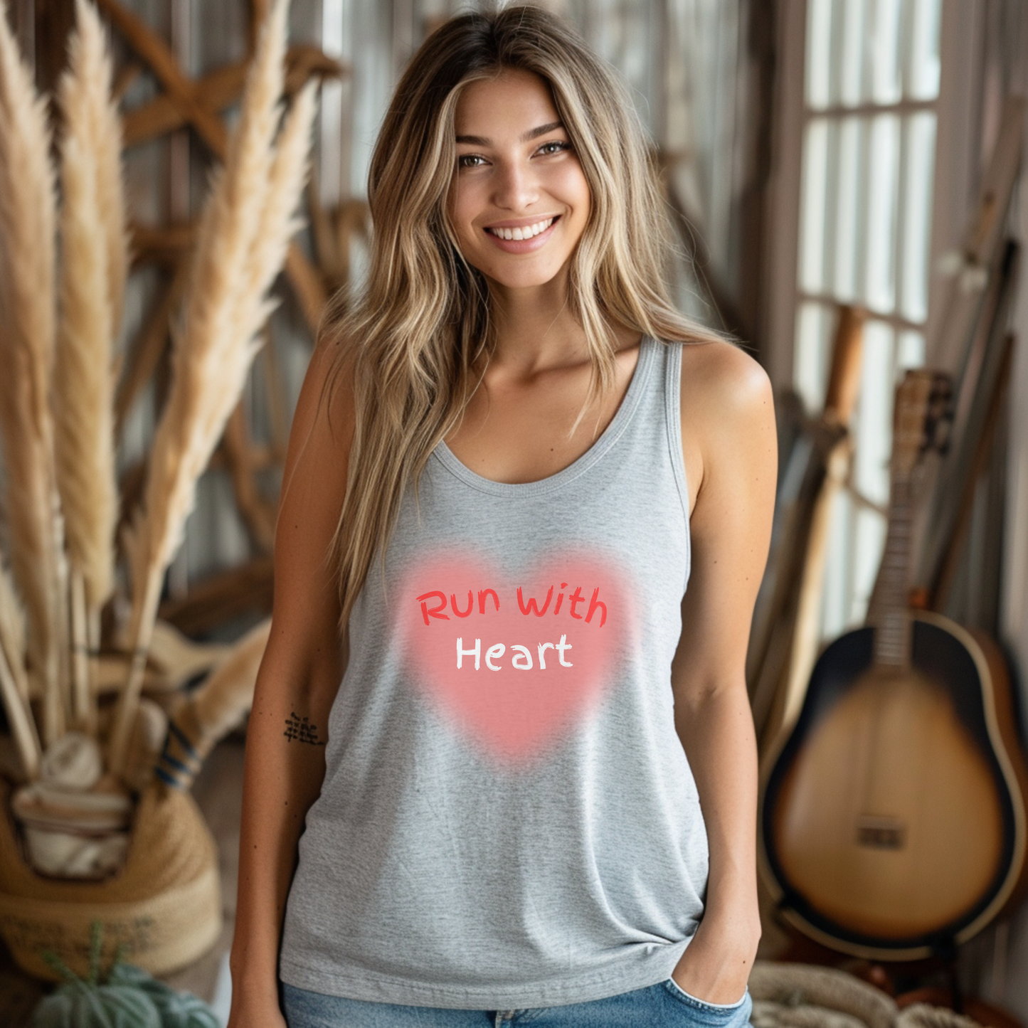 Run With Heart Women's Ideal Racerback Tank / Running Racerback Tank