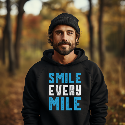 Smile Every Mile Unisex Heavy Blend Hooded Sweatshirt / Running Hoodie