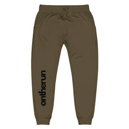 ontherun Unisex Fleece Sweatpants / Front Print Sweatpants