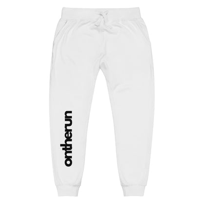 ontherun Unisex Fleece Sweatpants / Front Print Sweatpants